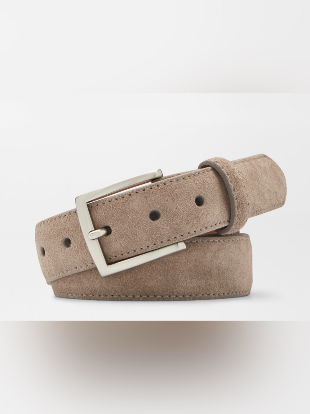 Peter Millar Crown Crafted Excursionist Suede Belt Pebble Size 34 NWT